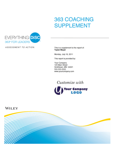 Everything DiSC 363 for Leaders Coaching Supplement